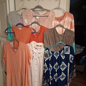 Blue Geometric Patterned Women's Top